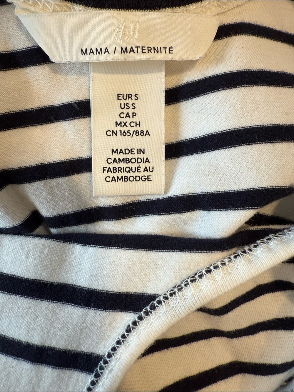 H&M Dark Navy and White Striped Midi Tank Dress (S) - Picture 4 of 7